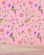 Floral Print Saree with Tassels - Image 6