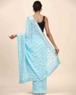 Women Embroidered Georgette Saree - Image 2
