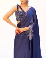 Women Satin Saree with Blouse Piece - Image 3